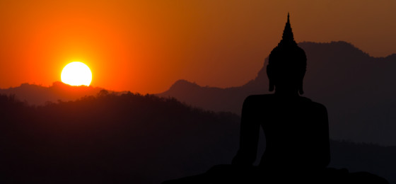 Buddha in the Sunset